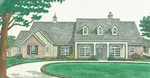 Southern House Plan Front of House 036D-0204