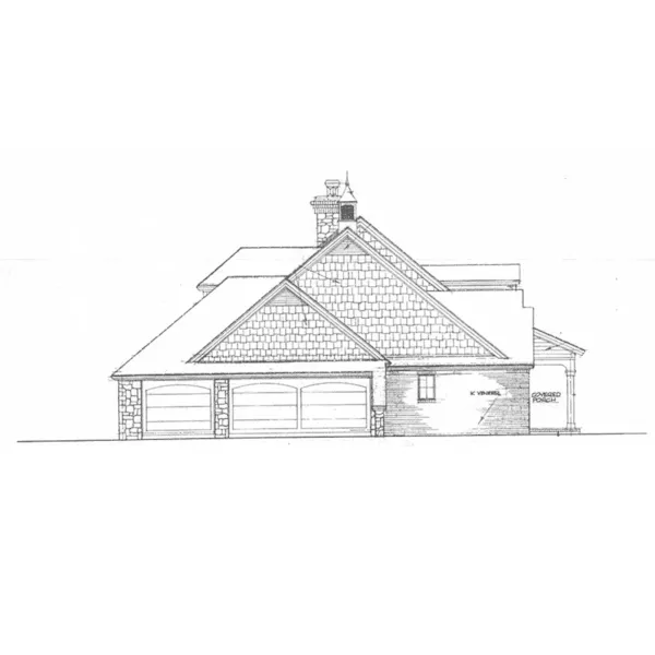 Country House Plan Left Elevation - Sappington Southern Home 036D-0204 - Shop House Plans and More