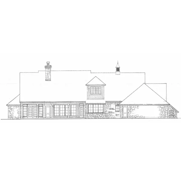 Country House Plan Rear Elevation - Sappington Southern Home 036D-0204 - Shop House Plans and More