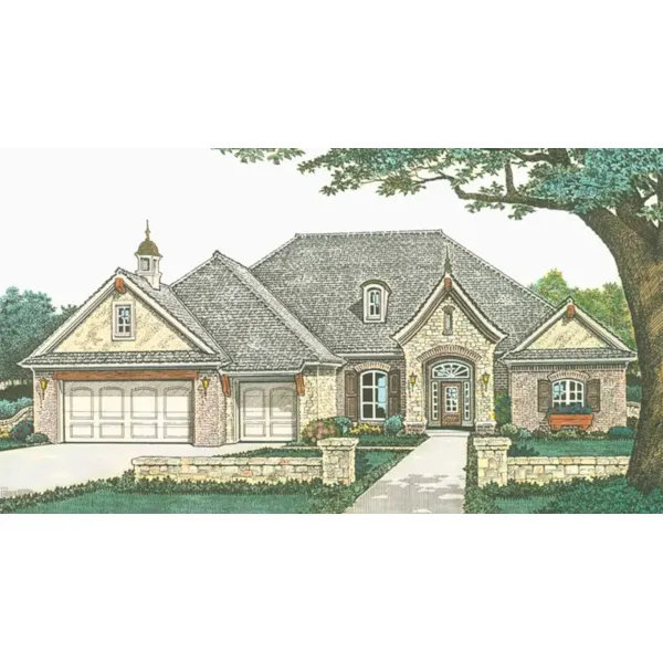 Traditional House Plan Front of Home - Pacey Country Home 036D-0205 - Shop House Plans and More