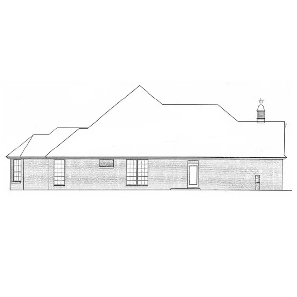 Traditional House Plan Left Elevation - Pacey Country Home 036D-0205 - Shop House Plans and More