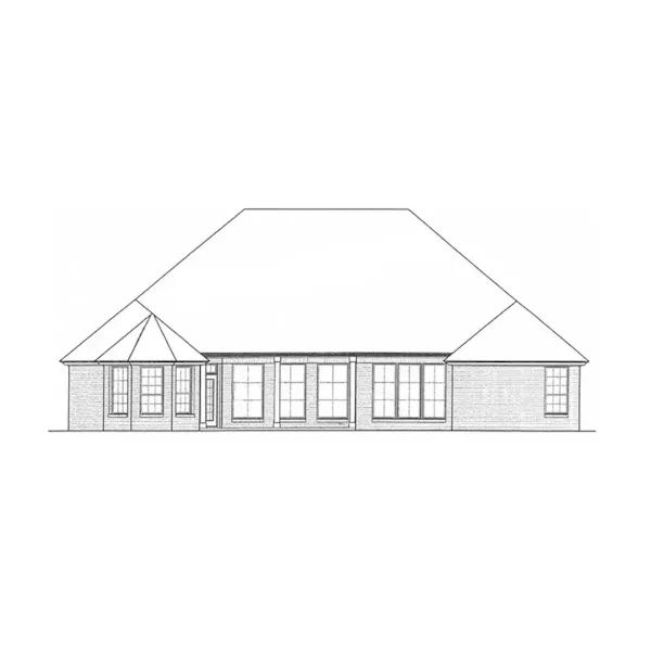 Traditional House Plan Rear Elevation - Pacey Country Home 036D-0205 - Shop House Plans and More