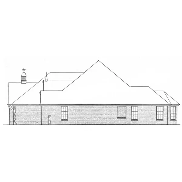 Traditional House Plan Right Elevation - Pacey Country Home 036D-0205 - Shop House Plans and More