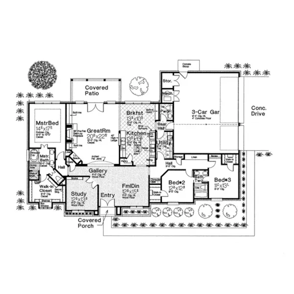 European House Plan First Floor - Weshire European Home 036D-0206 - Shop House Plans and More