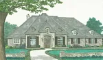 Country French House Plan Front of House 036D-0206