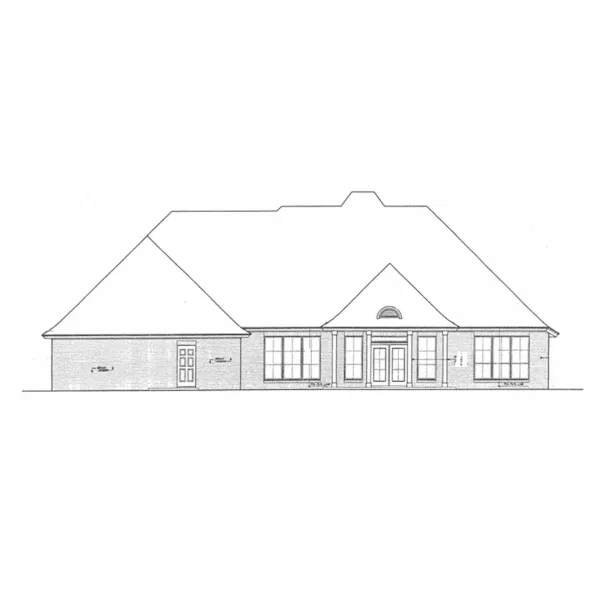 European House Plan Rear Elevation - Weshire European Home 036D-0206 - Shop House Plans and More