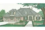 Early American House Plan Front of House 036D-0207
