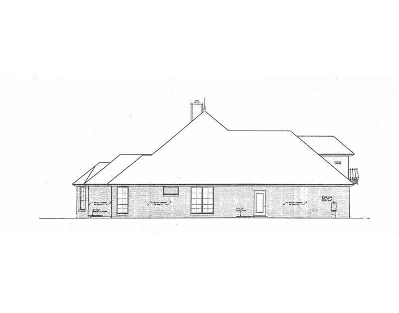 English Cottage House Plan Left Elevation - Presley Lake European Tudor Home 036D-0207 - Shop House Plans and More