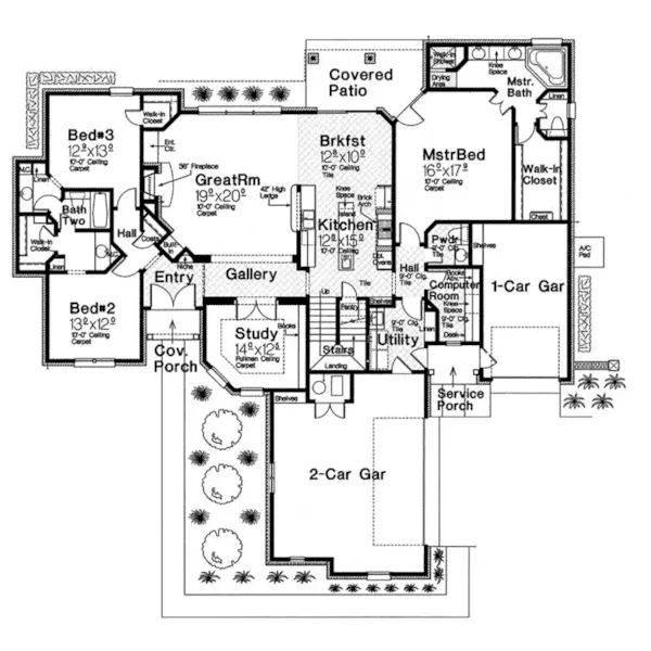 European House Plan First Floor - Roxburg Hill European Tudor Home 036D-0208 - Shop House Plans and More