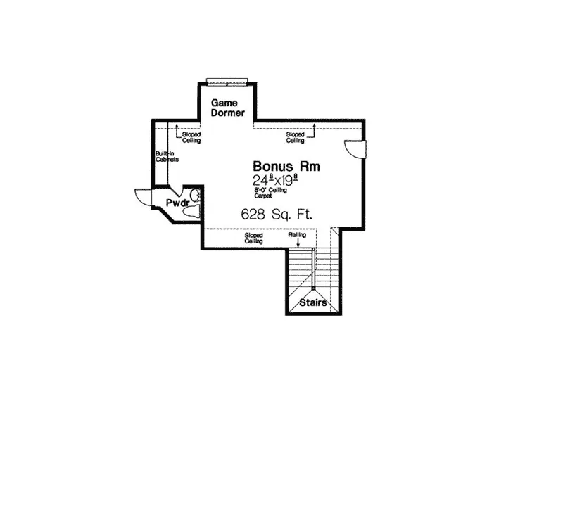 English Cottage House Plan Second Floor - Roxburg Hill European Tudor Home 036D-0208 - Shop House Plans and More