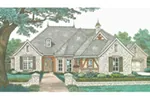 Victorian House Plan Front of Home - Roxburg Hill European Tudor Home 036D-0208 - Shop House Plans and More
