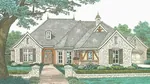 European House Plan Front of House 036D-0208