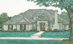 Traditional House Plan Front of House 036D-0210