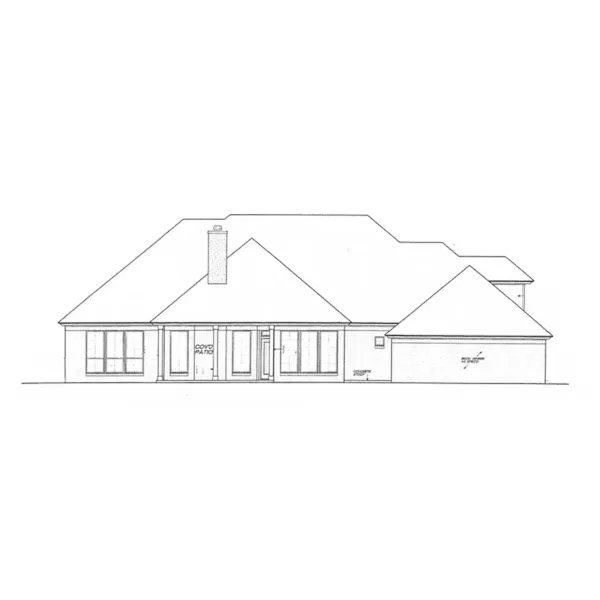 Traditional House Plan Rear Elevation - Keansburg European Home 036D-0210 - Shop House Plans and More