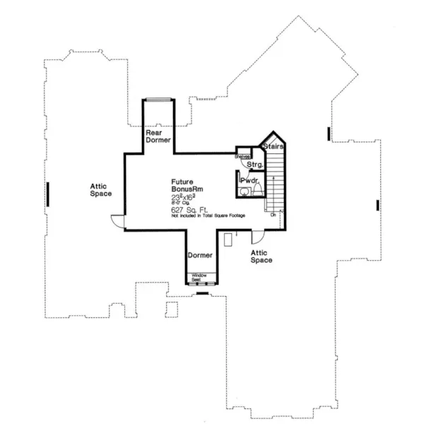 English Cottage House Plan Second Floor - Valdemar European Home 036D-0211 - Shop House Plans and More