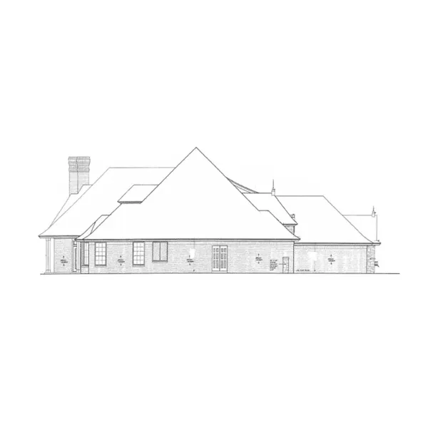 English Cottage House Plan Left Elevation - Valdemar European Home 036D-0211 - Shop House Plans and More