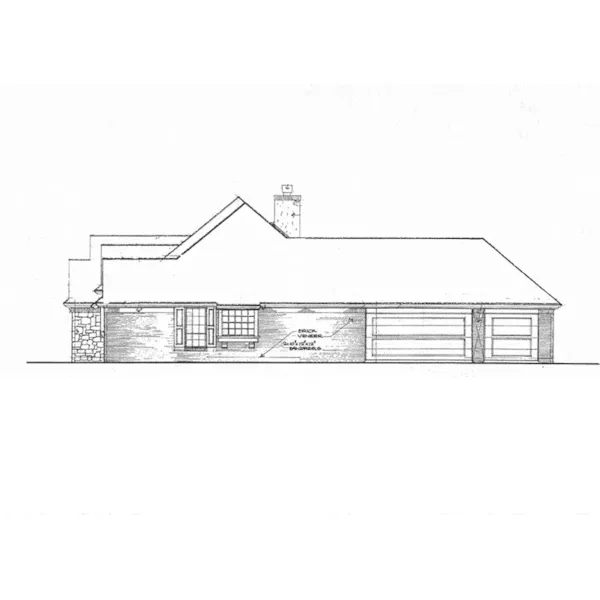 Ranch House Plan Right Elevation - Gamlin Traditional Ranch Home 036D-0212 - Search House Plans and More