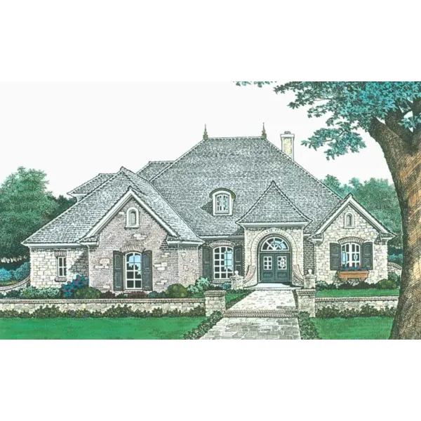 English Cottage House Plan Front of Home - Germain European Home 036D-0213 - Shop House Plans and More