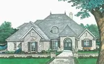 Traditional House Plan Front of House 036D-0213