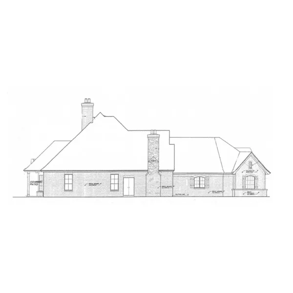 Traditional House Plan Left Elevation - Eshelman Ranch Home 036D-0214 - Shop House Plans and More