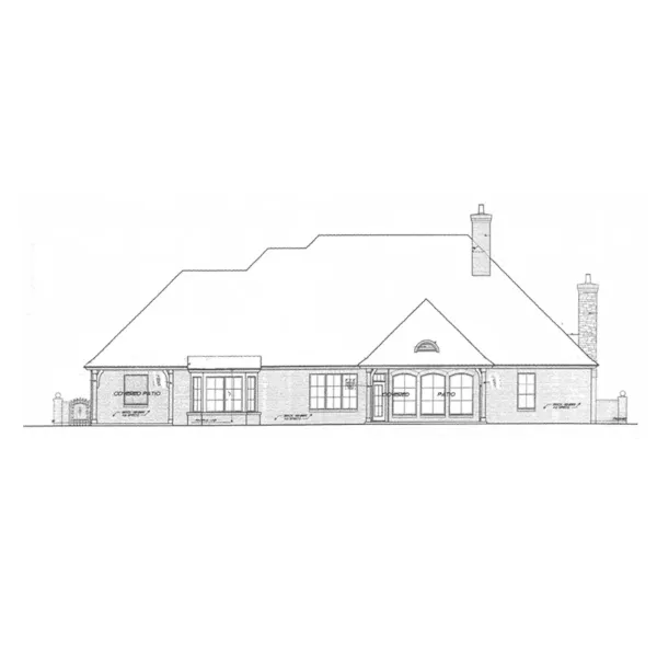 Traditional House Plan Rear Elevation - Eshelman Ranch Home 036D-0214 - Shop House Plans and More