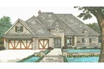 Ranch House Plan Front of House 036D-0215