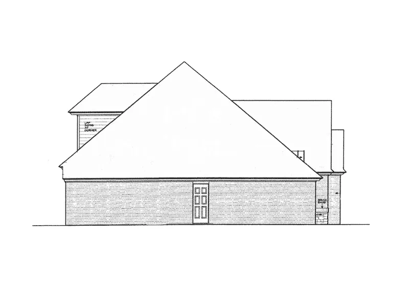 Ranch House Plan Left Elevation - Heath Hill Ranch Home 036D-0216 - Search House Plans and More