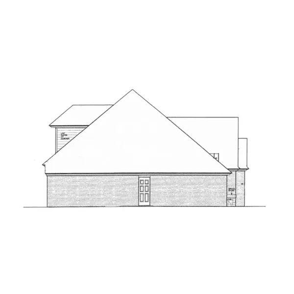 Country French House Plan Left Elevation - Heath Hill Ranch Home 036D-0216 - Search House Plans and More