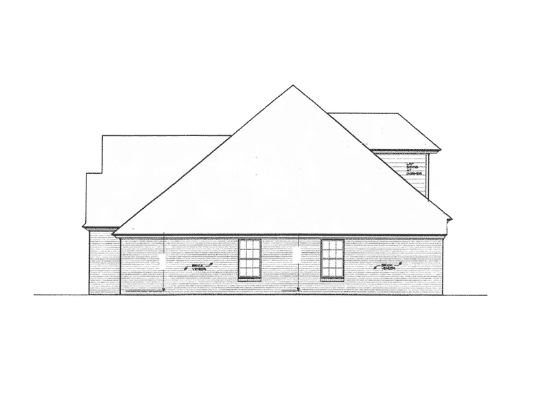 Ranch House Plan Right Elevation - Heath Hill Ranch Home 036D-0216 - Search House Plans and More