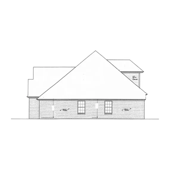 Country French House Plan Right Elevation - Heath Hill Ranch Home 036D-0216 - Search House Plans and More