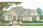 Ranch House Plan Front of House 036D-0217