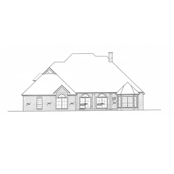 Neoclassical House Plan Rear Elevation - Colvill Park Ranch Home 036D-0217 - Shop House Plans and More