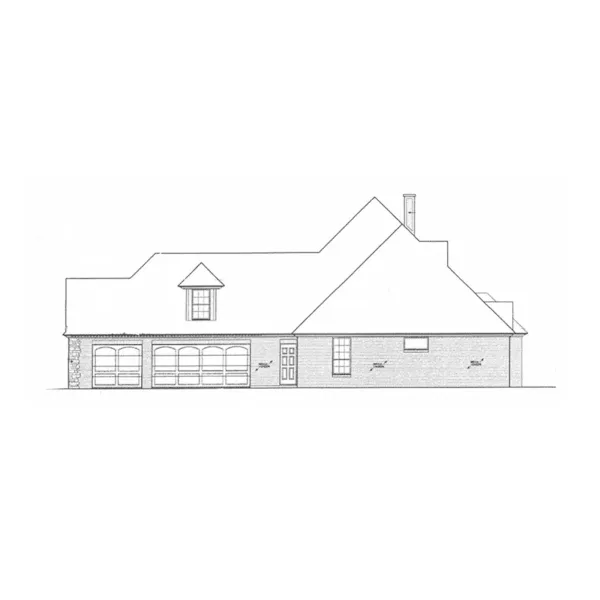 Neoclassical House Plan Right Elevation - Colvill Park Ranch Home 036D-0217 - Shop House Plans and More