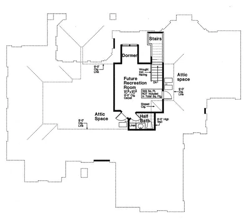 Ranch House Plan Second Floor - Kordell European Ranch Home 036D-0219 - Search House Plans and More