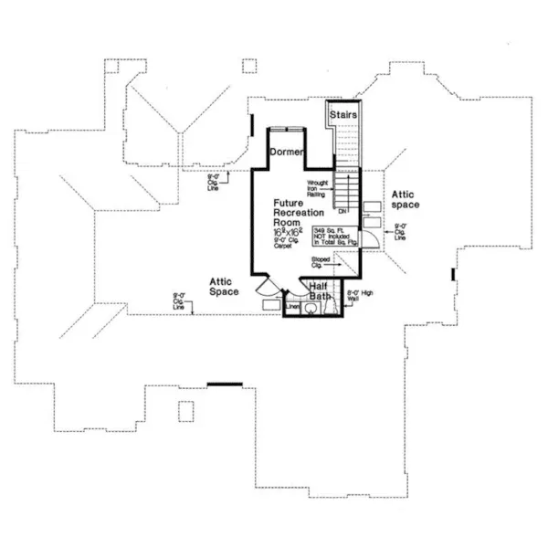 Country French House Plan Second Floor - Kordell European Ranch Home 036D-0219 - Search House Plans and More