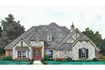 Early American House Plan Front Image - Kordell European Ranch Home 036D-0219 - Search House Plans and More