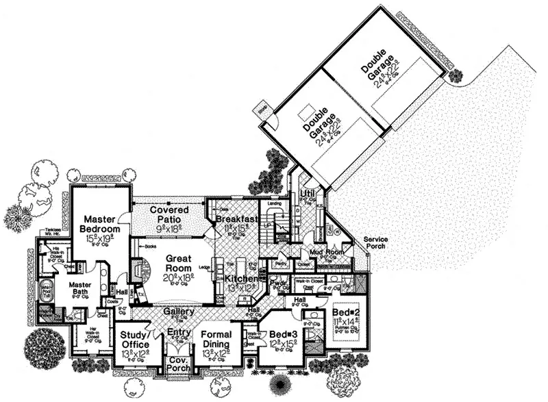 First Floor - 036D-0222 - Shop House Plans and More