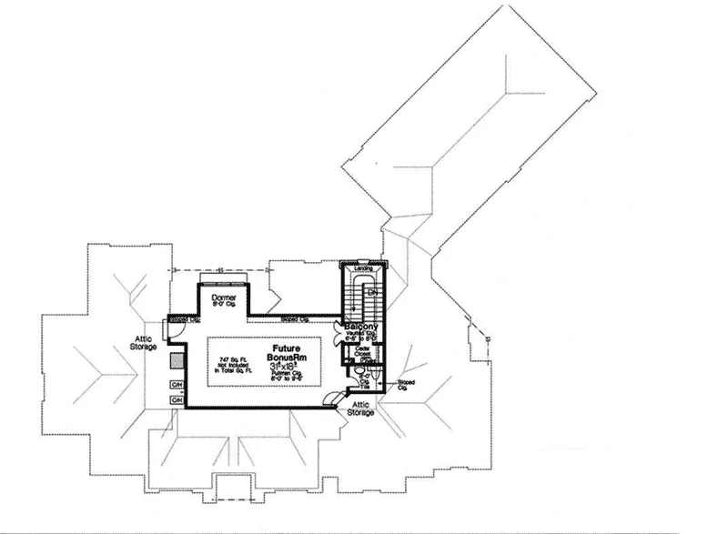 Second Floor - 036D-0222 - Shop House Plans and More