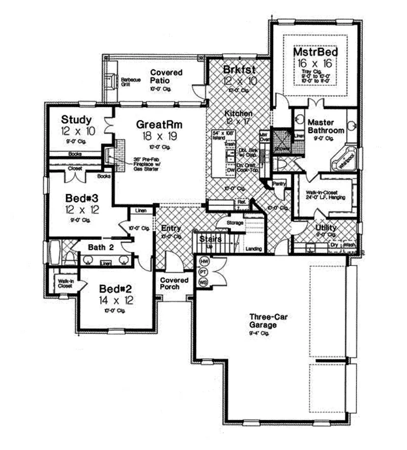 First Floor - 036D-0224 - Shop House Plans and More