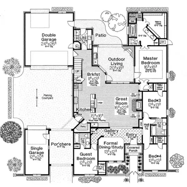 First Floor - Benburg European Home 036D-0226 - Shop House Plans and More