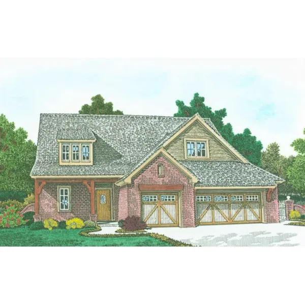 Front of Home - Holtshire Craftsman Tudor Home 036D-0231 - Shop House Plans and More