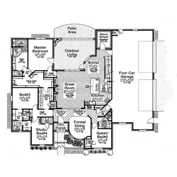 Luxury House Plan First Floor - Banbury Place Luxury Home 036D-0236 - Shop House Plans and More