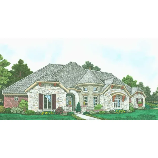 Luxury House Plan Front of Home - Banbury Place Luxury Home 036D-0236 - Shop House Plans and More