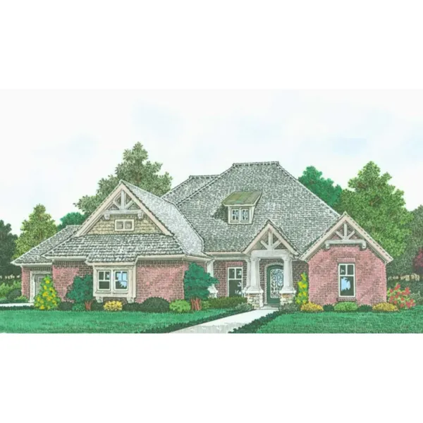 Ranch House Plan Front of Home - Landon Bay European Home 036D-0237 - Shop House Plans and More