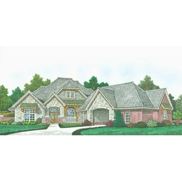 Rustic House Plan Front of Home - 036D-0238 - Shop House Plans and More