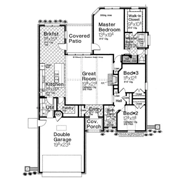 Traditional House Plan First Floor - Loring Ranch Home 036D-0239 - Shop House Plans and More