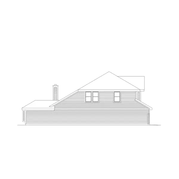 Traditional House Plan Left Elevation - Wistar Neoclassical Home 037D-0001 - Shop House Plans and More