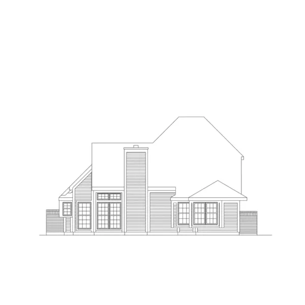 Traditional House Plan Rear Elevation - Wistar Neoclassical Home 037D-0001 - Shop House Plans and More