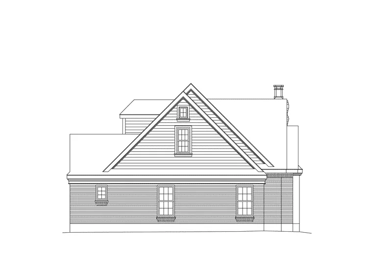 Lake House Plan Left Elevation - Darbytown English Cottage Home 037D-0002 - Search House Plans and More