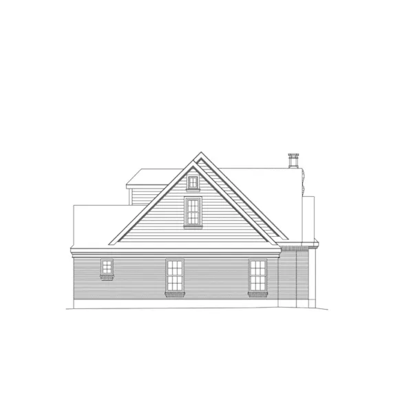 Waterfront House Plan Left Elevation - Darbytown English Cottage Home 037D-0002 - Search House Plans and More